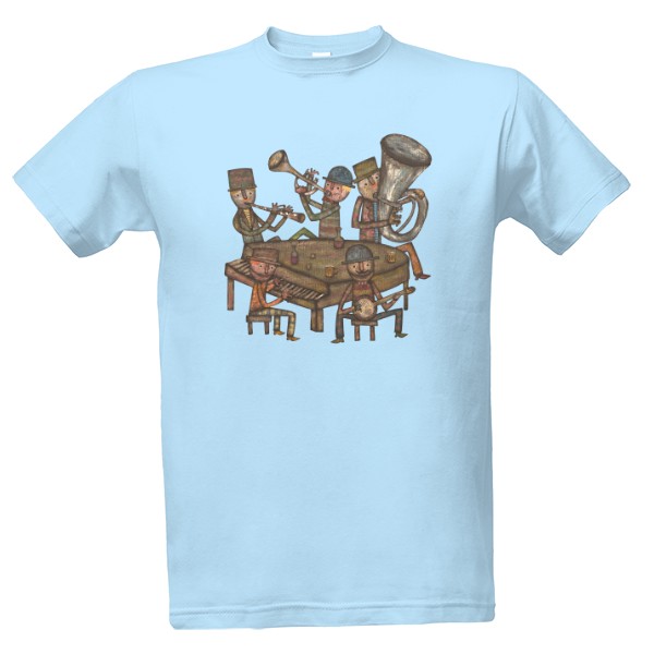 Tričko s potiskem Small byg band + hosté